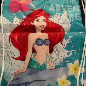 Disney Ariel Swim Drawstring Bag - Teal, Red & Purple